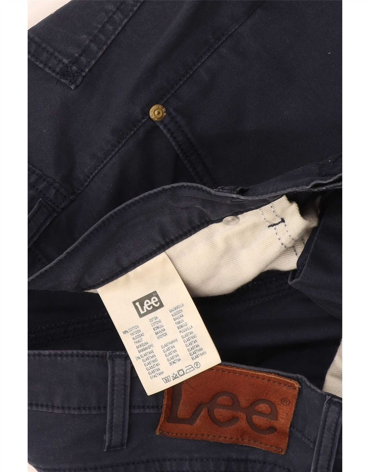 Pantaloncini di jeans da uomo Lee W36 grandi in cotone blu navy