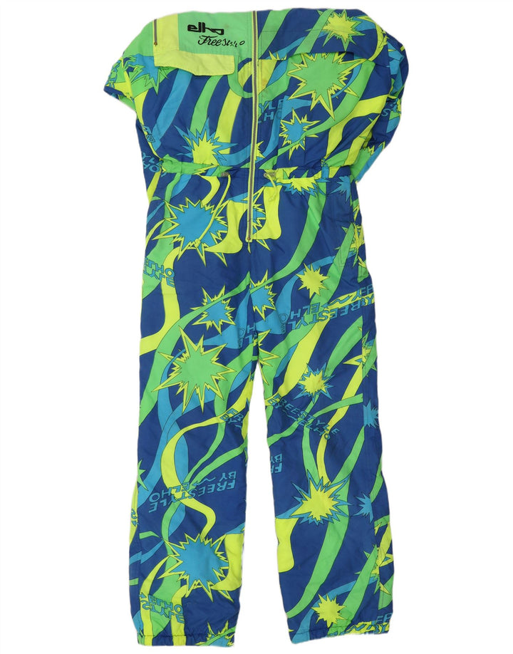 Elho Mens Graphic Ski Jumpsuit Large Blue Geometric