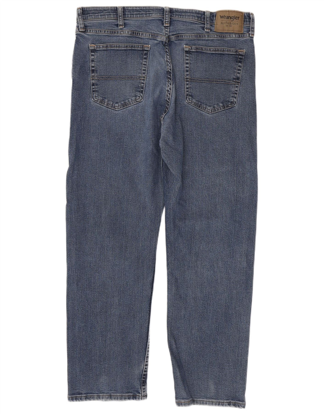 WRANGLER Mens Straight Jeans W36 L29 Blue Cotton