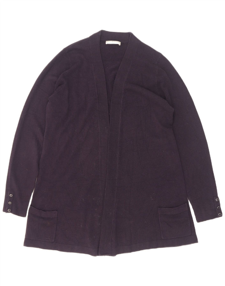 Marks & Spencer Womens Longline Cardigan Sweater UK 12 Medium Navy Blue