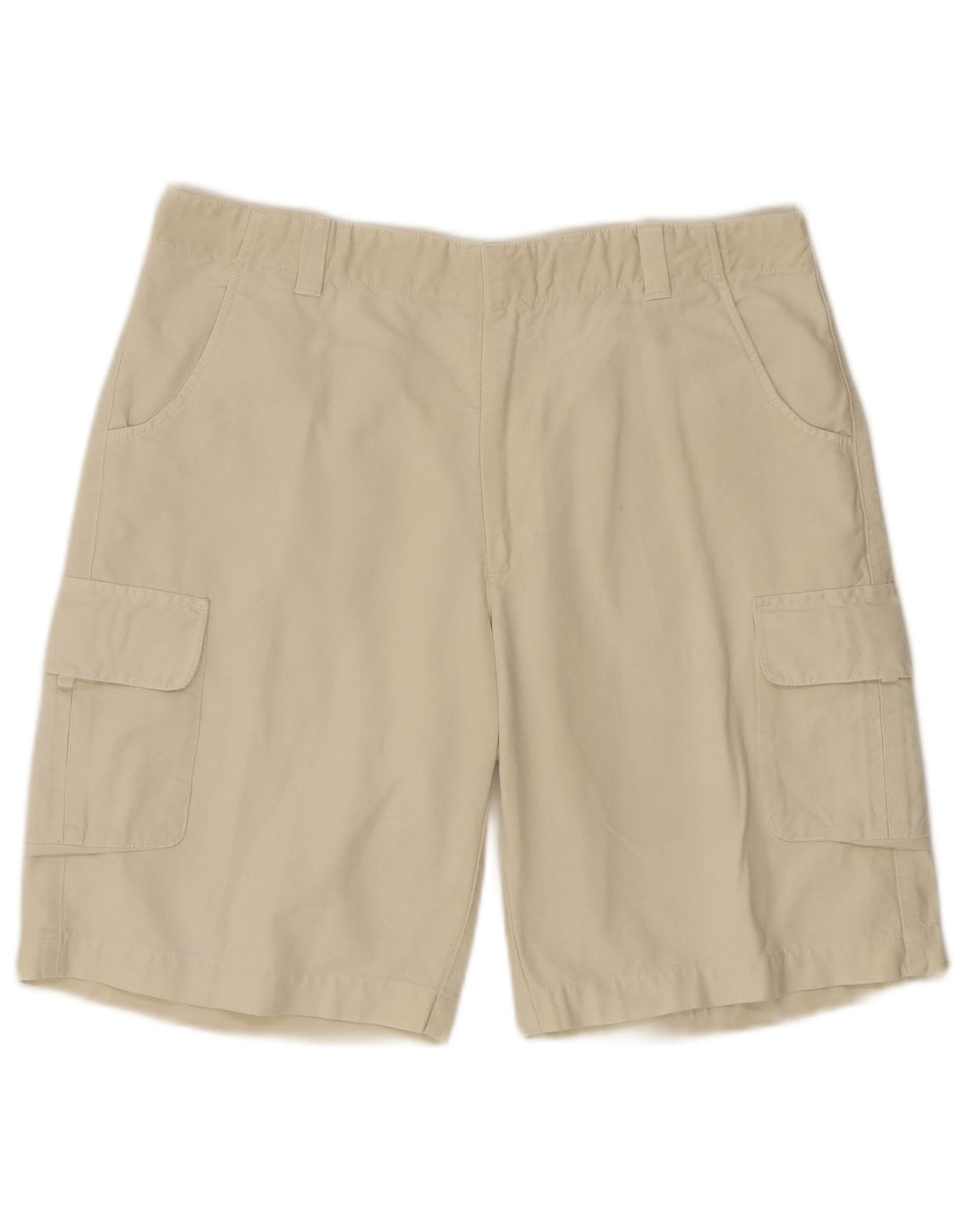 VINTAGE Mens Cargo Shorts Large W34  Off White Cotton