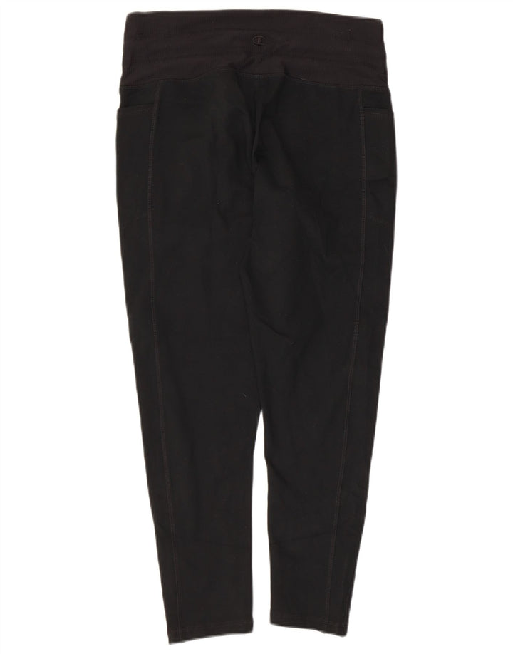 CHAMPION Womens Capri Leggings UK 14 Large  Black Polyester