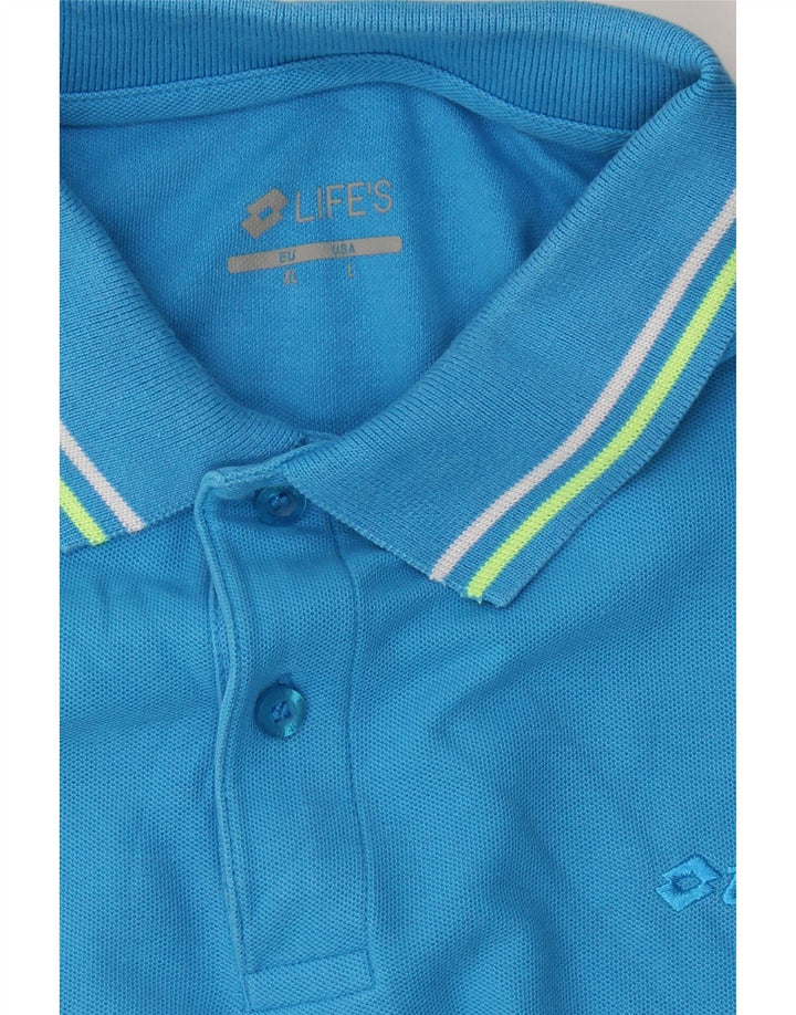 LOTTO Mens Polo Shirt XL Blue Vintage Lotto and Second-Hand Lotto from Messina Hembry 