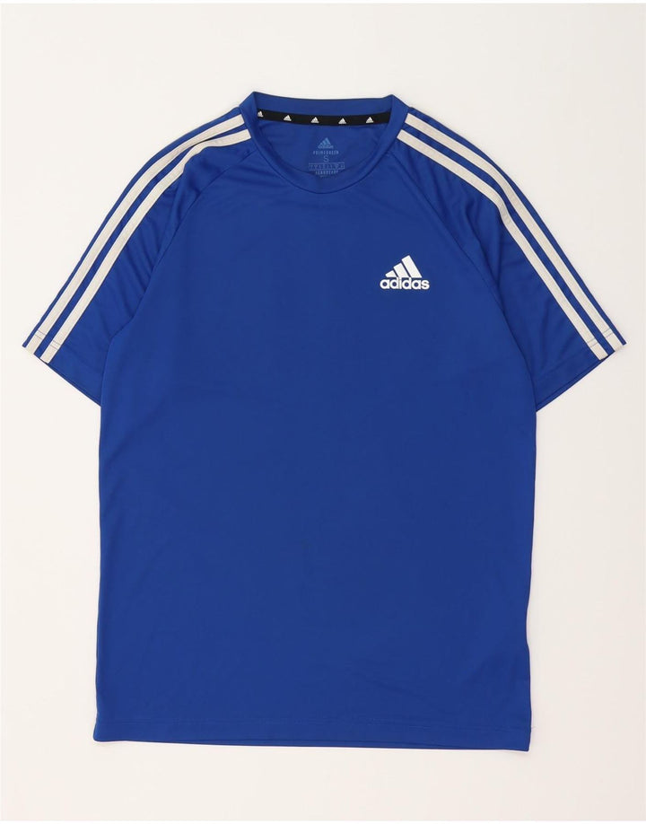 ADIDAS Mens Climalite T-Shirt Top Small Blue Polyester