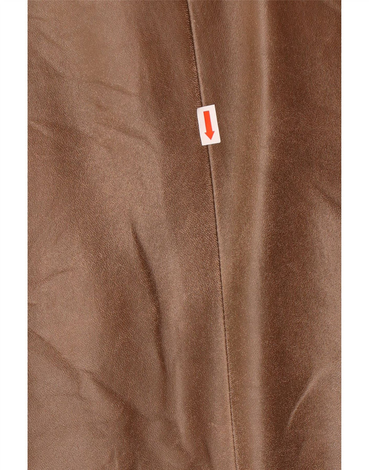 VINTAGE Mens Leather Jacket IT 50 Large Brown Leather