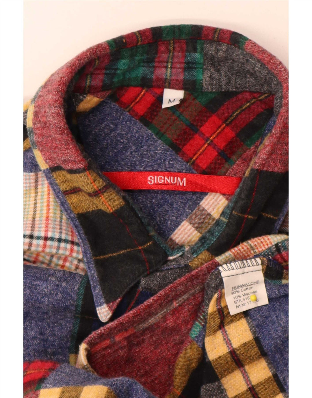 Signum Chemise en flanelle pour homme en coton à carreaux multicolore moyen