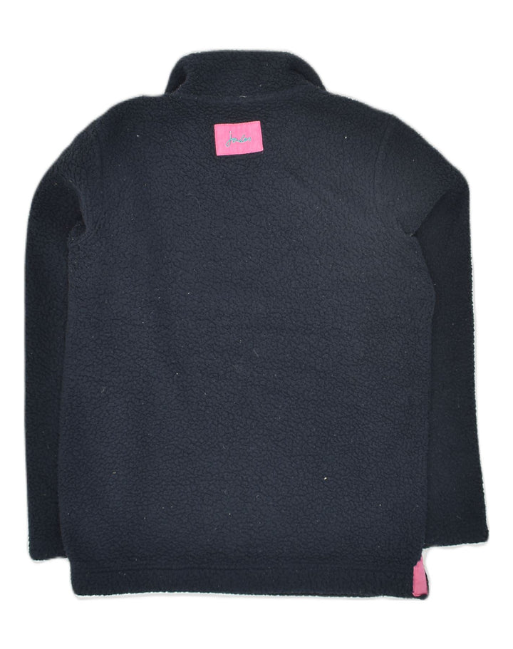 JOULES Womens Button Neck Fleece Jumper UK 6 XS Black Polyester | Vintage Joules | Thrift | Second-Hand Joules | Used Clothing | Messina Hembry 