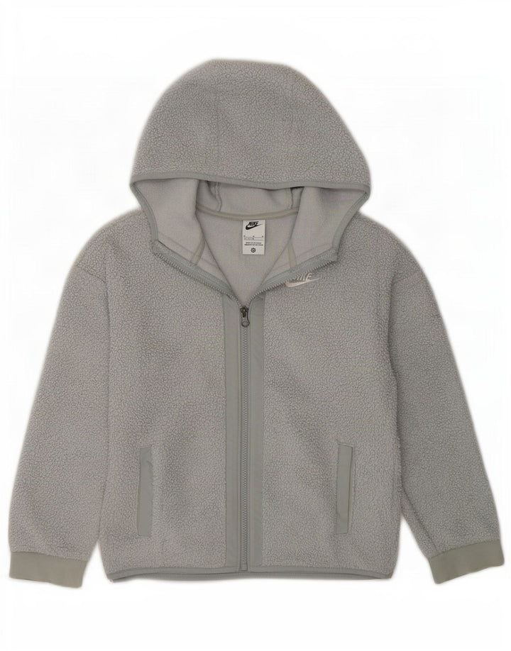 Jaqueta Nike Boys com capuz de lã 11-12 anos cinza médio poliéster