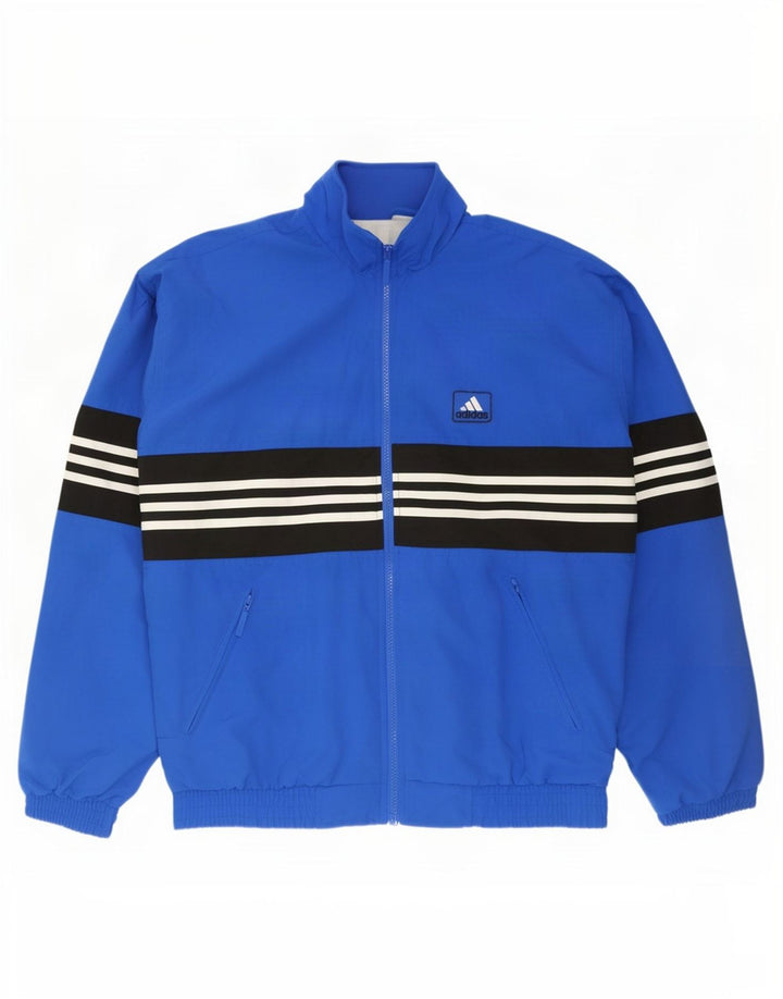 Adidas Mens Tracksuit Top Jacket UK 36/38 Small Blue