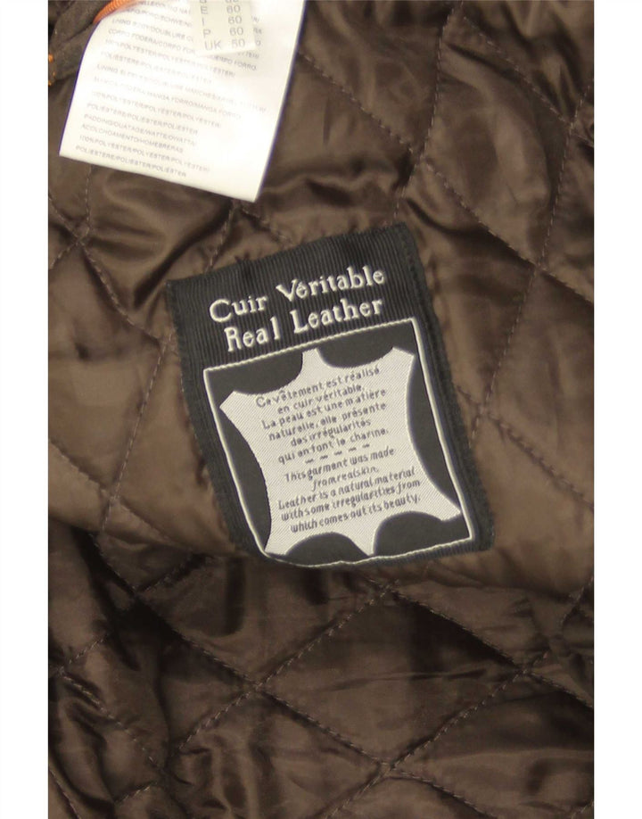 Peter Cofox Mens Leather Jacket UK 50 4XL Brown Leather