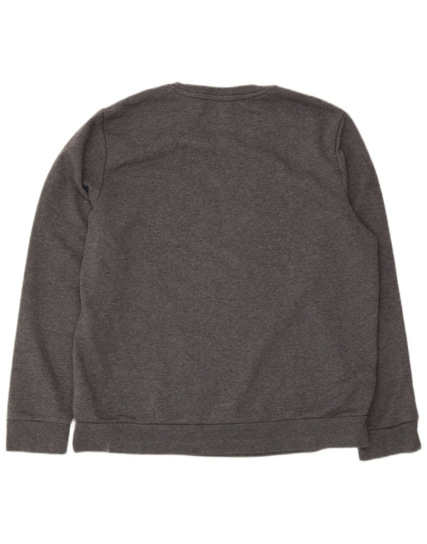 Pulover de hanorac grafic Adidas pentru femei UK 20/22 XL bumbac gri