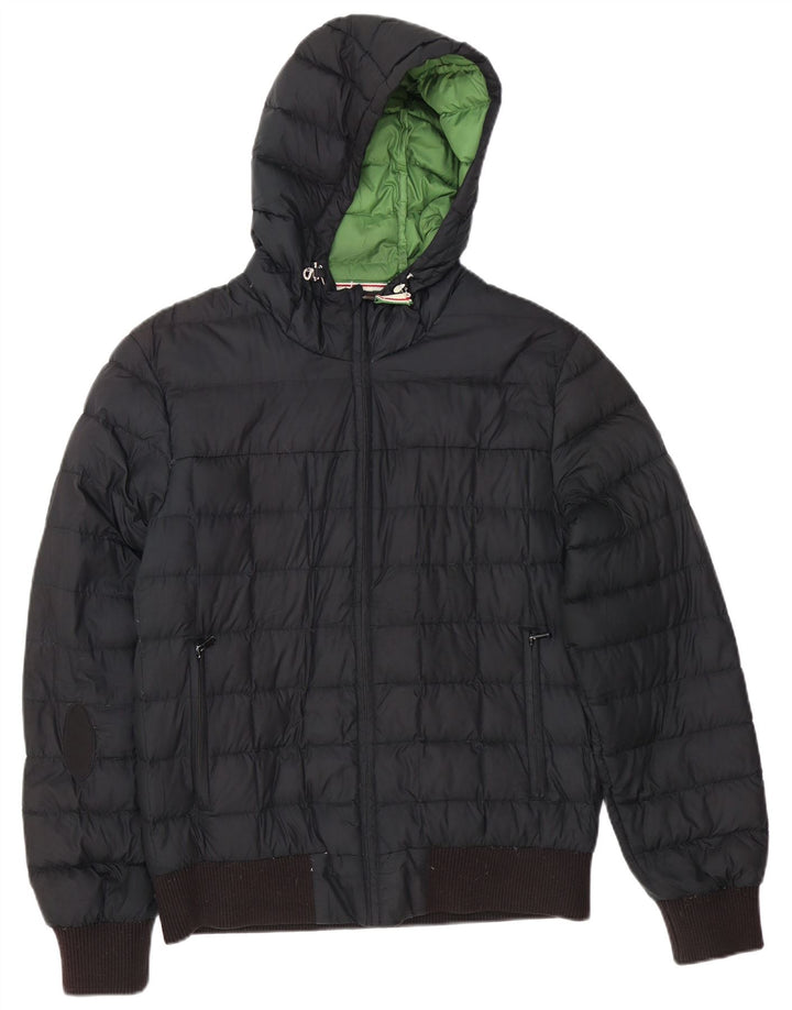 Dolomite Mens Hooded Padded Jacket UK 40 Large Black Polyester