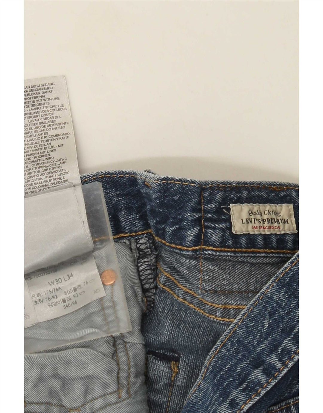 Ανδρικό τζιν Levi's Straight W30 L34 Blue Cotton
