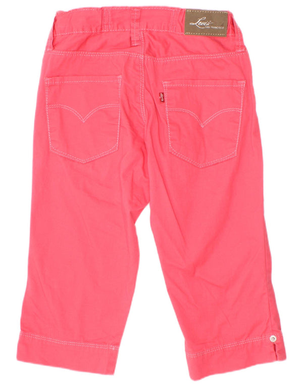 Pantaloni Capri dritti per ragazze Levi's 7-8 anni W22 L14 Rosa