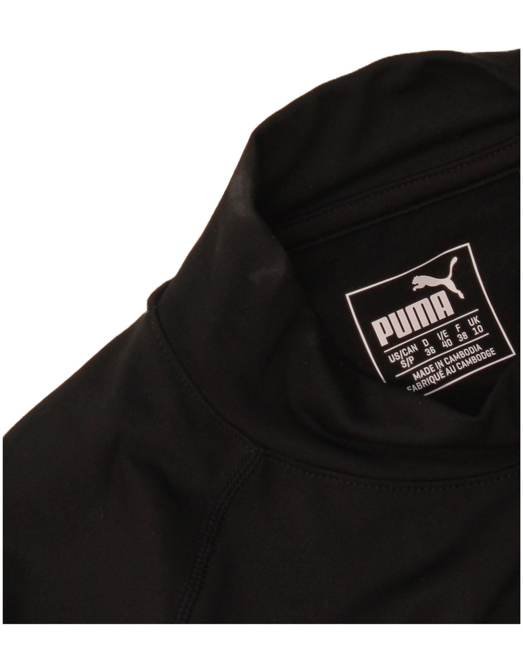 Puma Dame Top Langærmet UK 10 Lille Sort