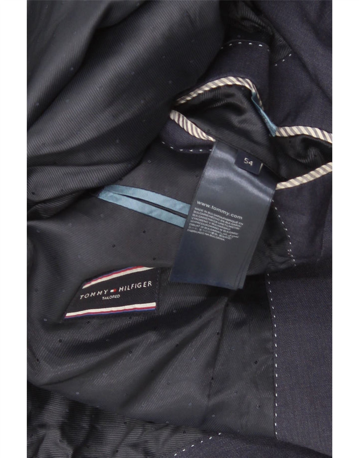 Giacca blazer a 2 bottoni sartoriale da uomo Tommy Hilfiger IT 54 2XL Blu navy
