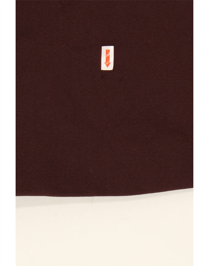 ZARA Womens Open Gilet UK 10 Small Maroon Polyester