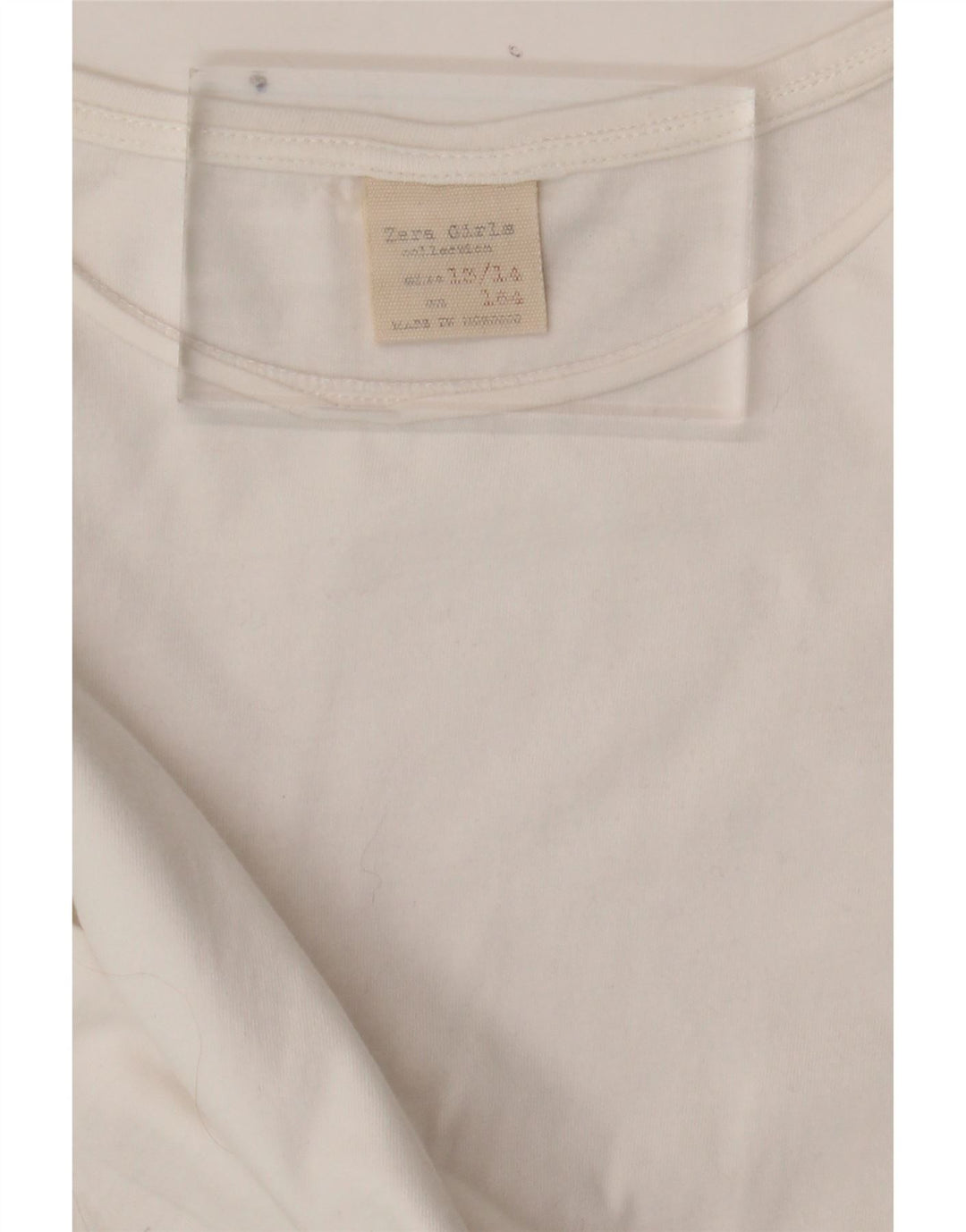 ZARA Girls Top Long Sleeve 13-14 Years White Vintage Zara and Second-Hand Zara from Messina Hembry 