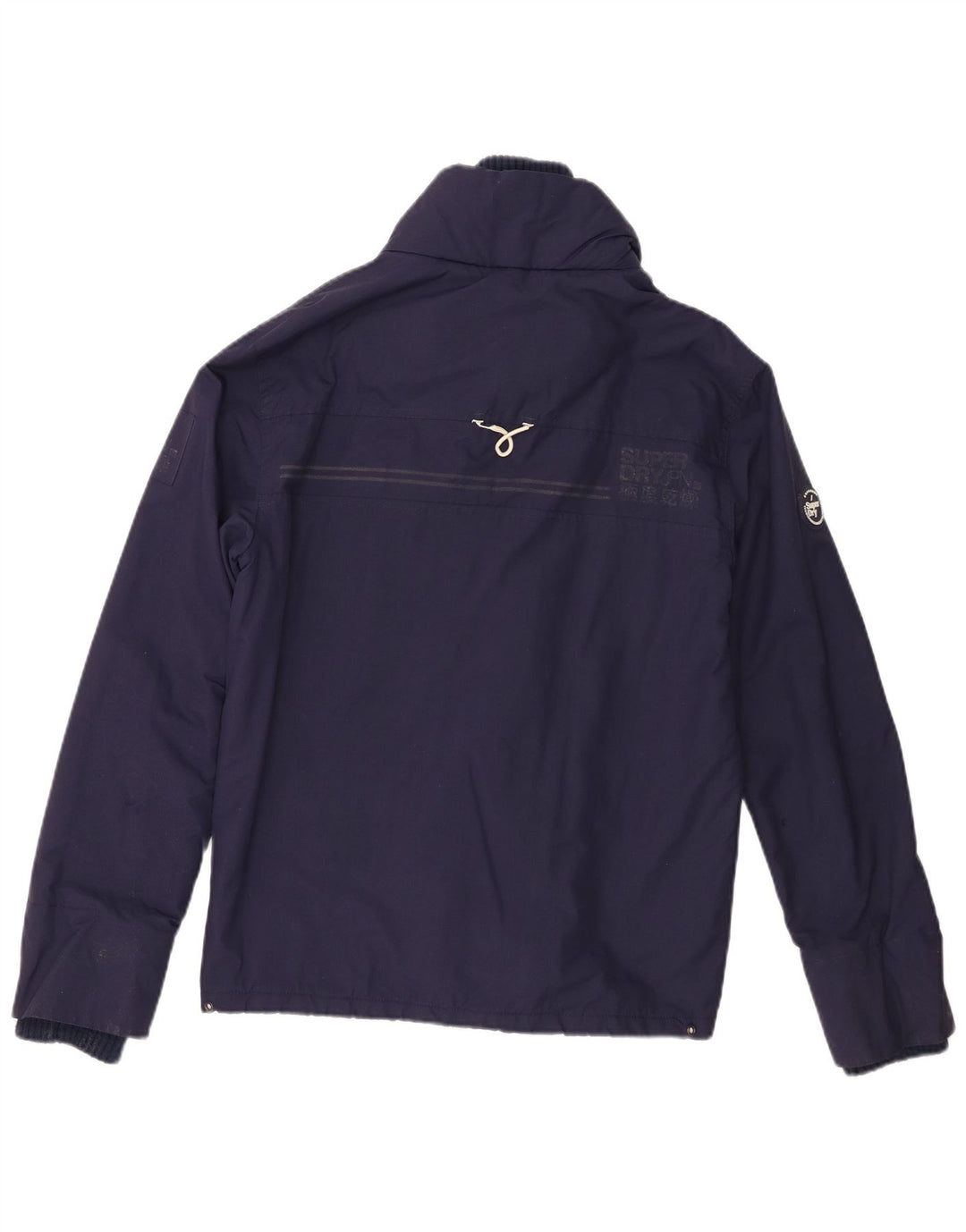 Superdry Womens Windtrekker Windbreaker Jacket UK 10 Small Navy Blue