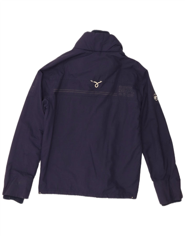 Superdry Womens Windtrekker Windbreaker Jacket UK 10 Small Navy Blue