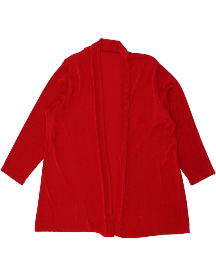 VINTAGE Womens Cardigan Sweater UK 18 XL Red Polyester Vintage Vintage and Second-Hand Vintage from Messina Hembry 