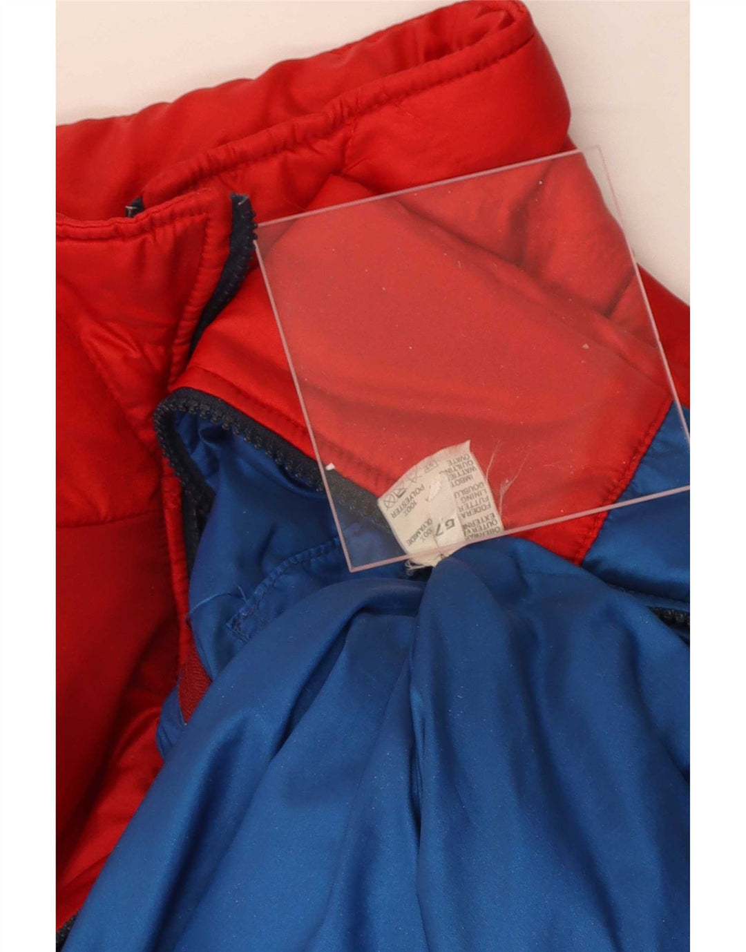 Vintage Ανδρικό μπουφάν με επένδυση UK 38 Medium Red Colourblock Polyamide