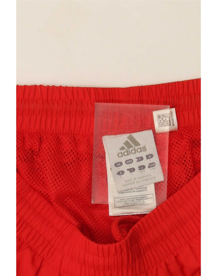Adidas Mens Bermuda Cargo Sport Shorts Large Red Nylon
