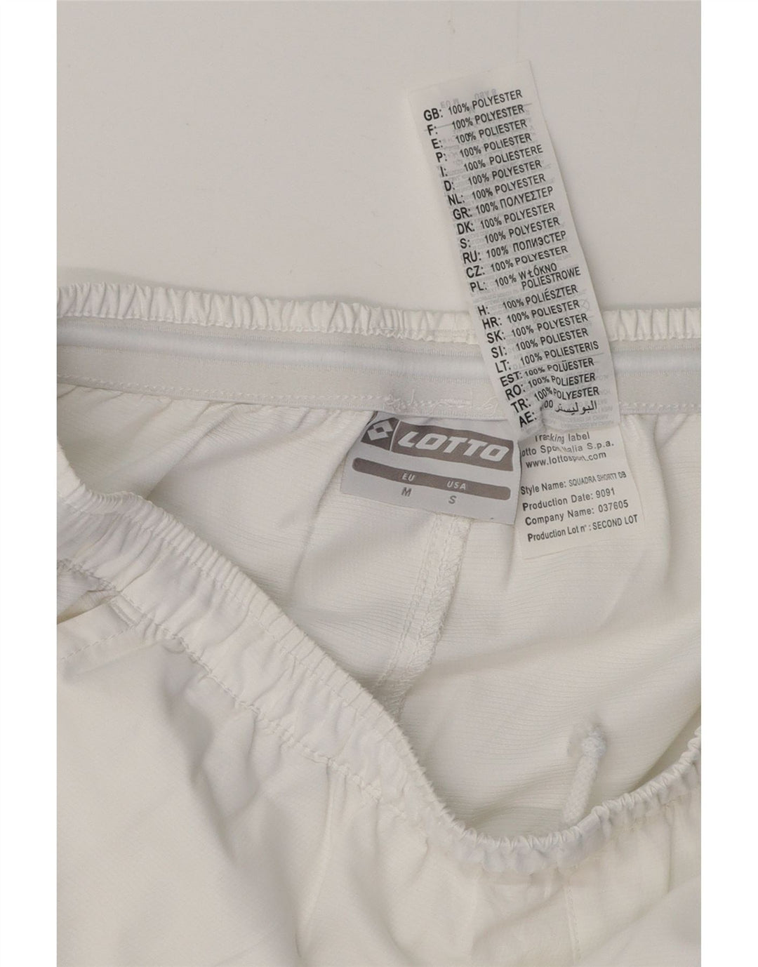 LOTTO Mens Sport Shorts Small  White Polyester