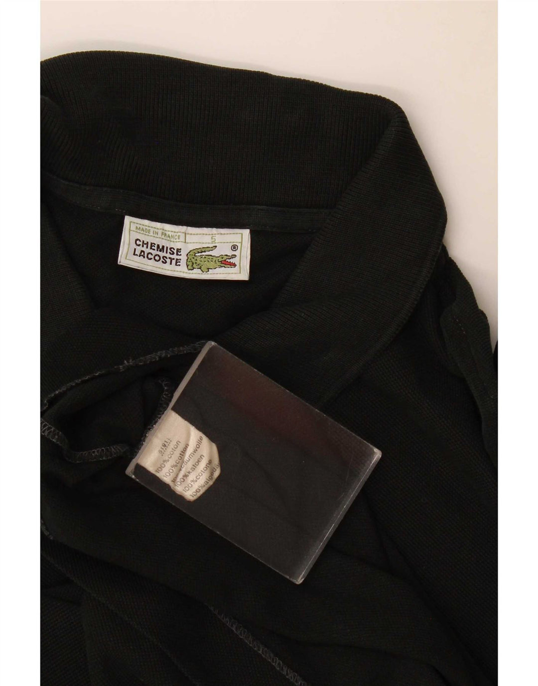 Lacoste Mens Polo Shirt Size 5 Large Black Cotton