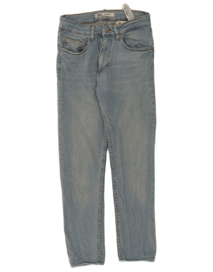 ZARA Womens Slim Jeans W29 L26 Blue Cotton