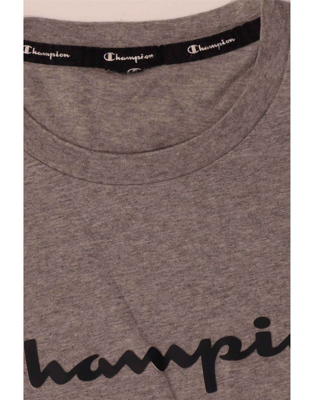 Champion Mens Graphic T-Shirt Top Medium Grey