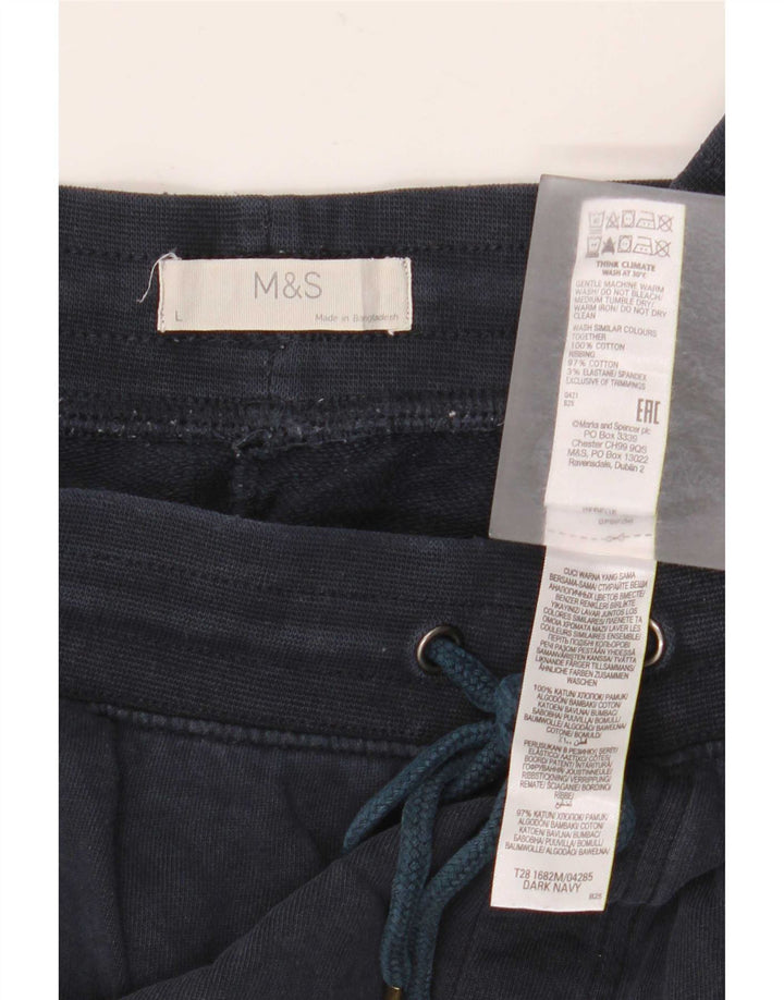 Pantaloncini sportivi da uomo Marks & Spencer grandi in cotone blu navy