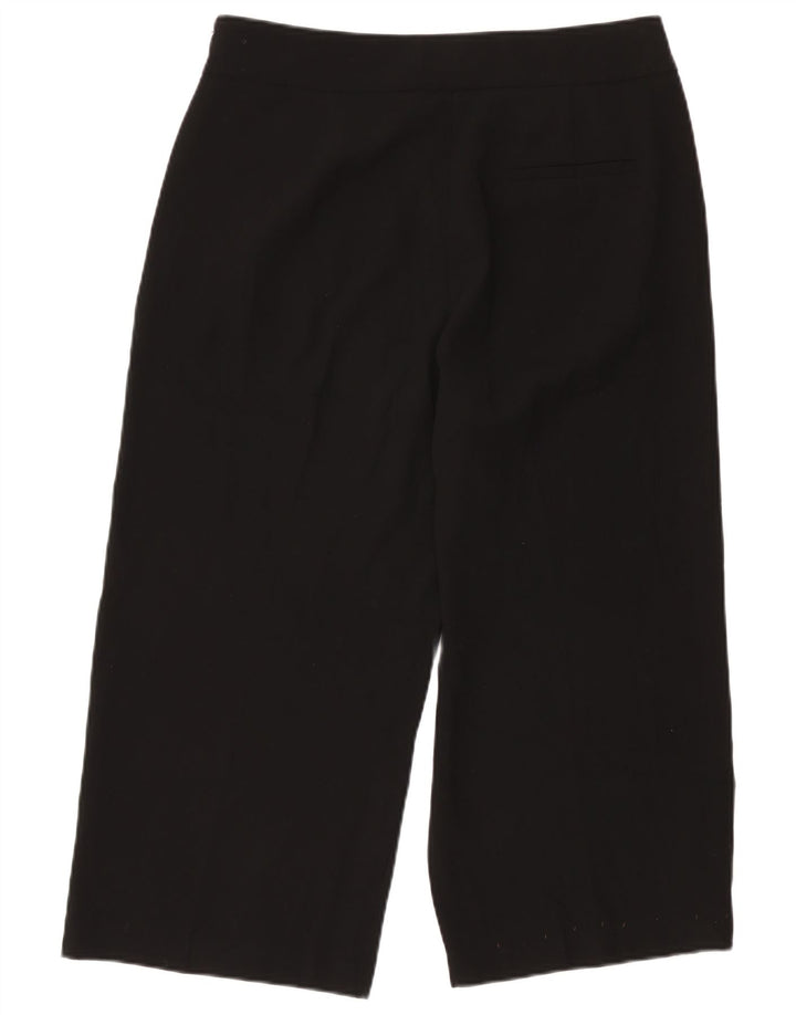 Marks & Spencer Womens Capri Trousers UK 16 Large W34 L22 Black Polyester
