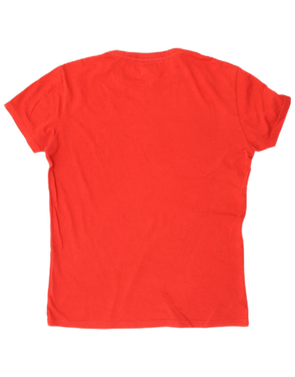 Replay Herre Grafisk T-Shirt Top Medium Rød