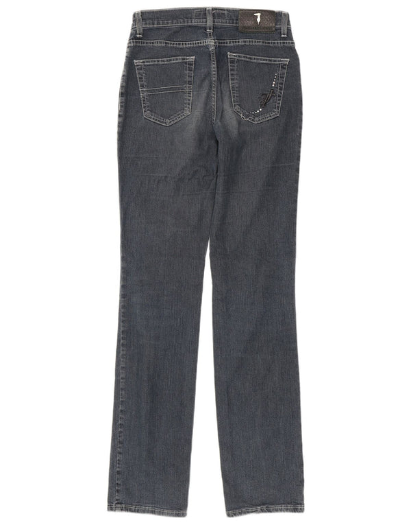 Trussardi Damen Straight Jeans W26 L33 Marineblaue Baumwolle