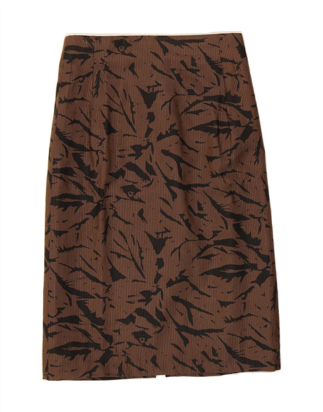 VINTAGE Womens Abstract Pattern Straight Skirt W28 Medium Brown Vintage Vintage and Second-Hand Vintage from Messina Hembry 