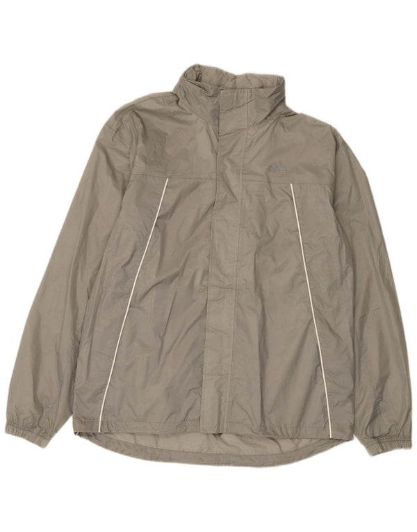 Giacca antipioggia da uomo Adidas UK 38 nylon grigio medio