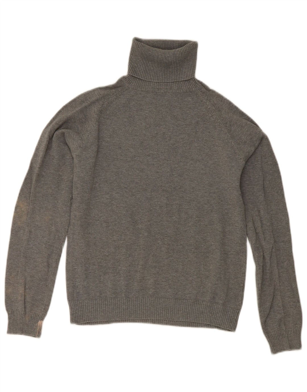Zara Womens Crop Roll Neck Jumper Sweater UK 12 Medium Grey