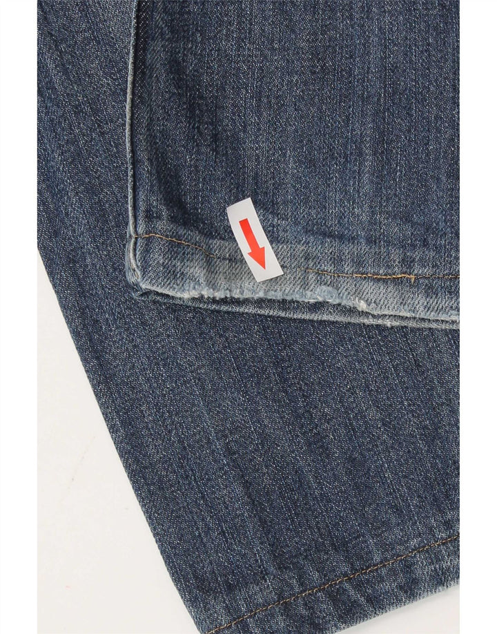 Calvin Klein Mens Distressed Straight Jeans W34 L28 Blue