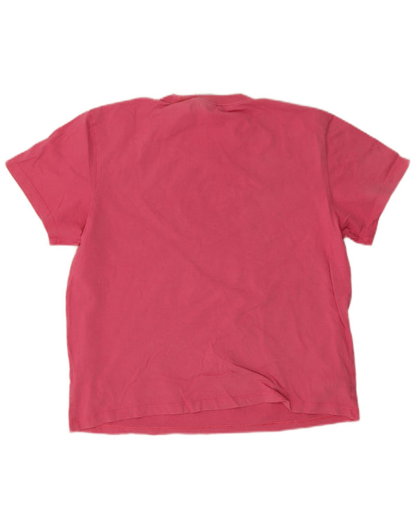 T-shirt grafica oversize da donna Adidas UK 8/10 piccola in cotone rosa