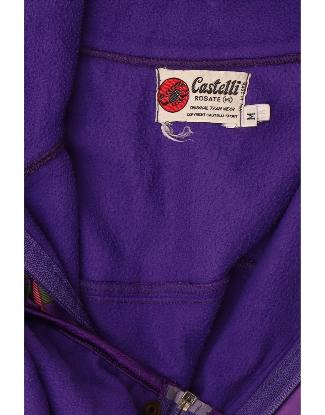 Castelli Mens Tracksuit Top Jacket UK 38 Medium Purple Check