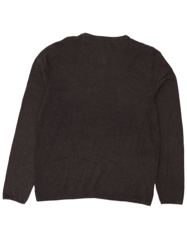 Fat Face Mens Crew Neck Jumper Sweater Large Grey Cotton