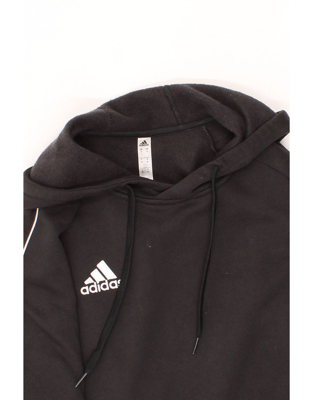 ADIDAS Mens Hoodie Jumper Medium Black Cotton Vintage Adidas and Second-Hand Adidas from Messina Hembry 