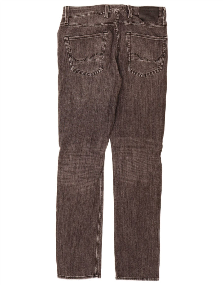 Jack & Jones Mens Distressed Slim Jeans W31 L34 Grey Cotton