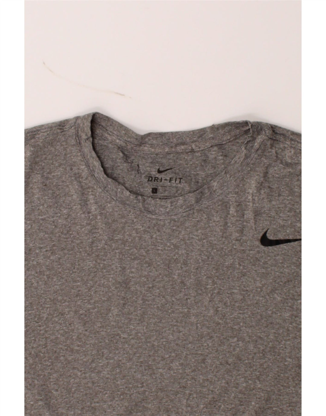 NIKE Mens Dri Fit T-Shirt Top Large Grey Vintage Nike and Second-Hand Nike from Messina Hembry 