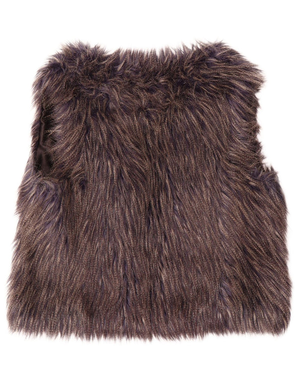 Phase Eight Gilet ouvert en fausse fourrure pour femme UK 16 Large multicolore moucheté