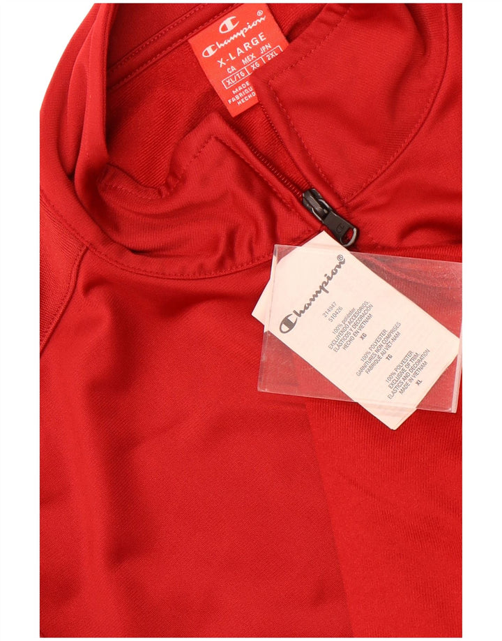 Champion Mens Tracksuit Top Jacket XL Red Polyester