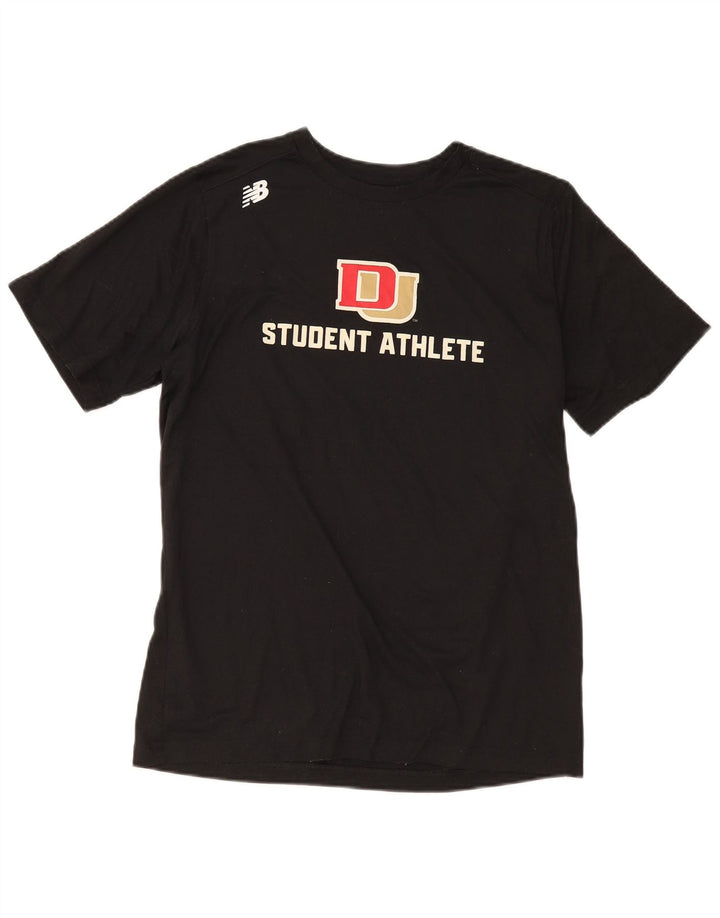 New Balance Herre Grafisk T-Shirt Top Stor Sort Polyester