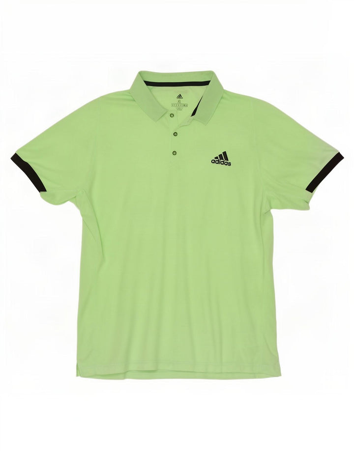 Polo Adidas Climalite da uomo XL verde poliestere
