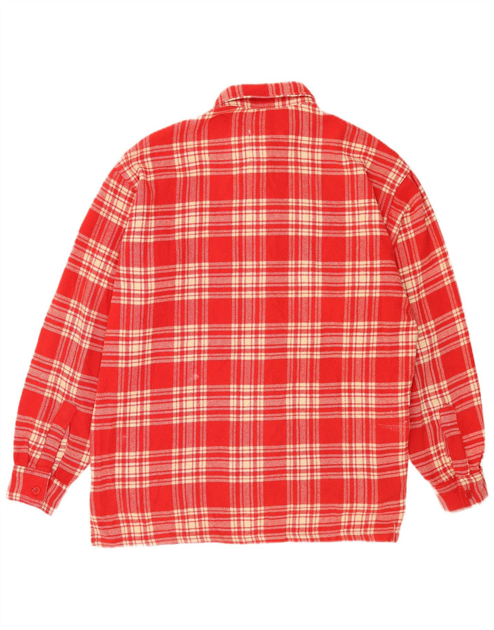 Rifle Chemise surchemise pour homme à carreaux rouges moyens en acrylique